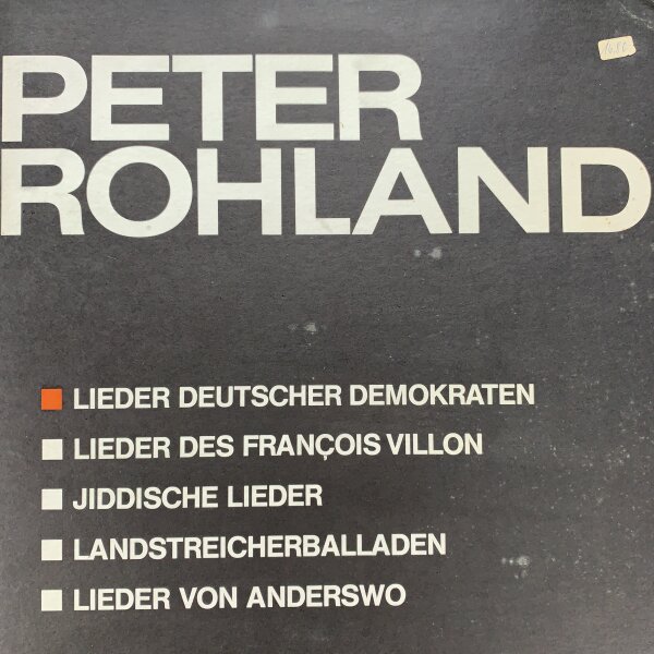 Peter Rohland - Lieder Deutscher Demokraten [LP] | Thorofon Folk Song - FTH 151 | Germany | NM/VG+