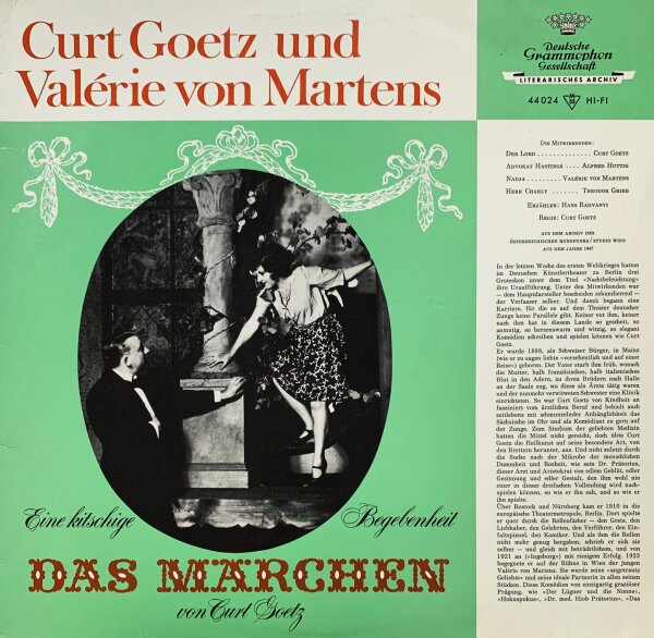 Curt Goetz, Valérie von Martens - Das Märchen  [LP] | Deutsche Grammophon - 44 024 | NM/VG+