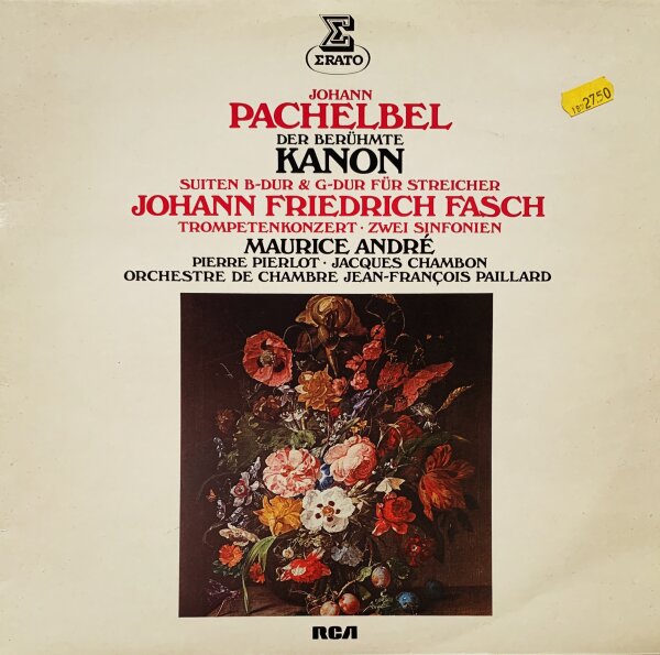 Maurice Andre - Pachelbel: 2 Suiten - Fasch: 2 Sinfonien u.a. [LP] | Erato -  ZL 30645 | Germany, 1979 | VG+/VG