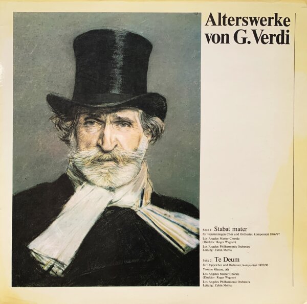 Zubin Mehta - Verdi: Alterswerke Von G. Verdi [LP] | Sandoz - TST 77 402 | Germany, 1972 | NM/VG+