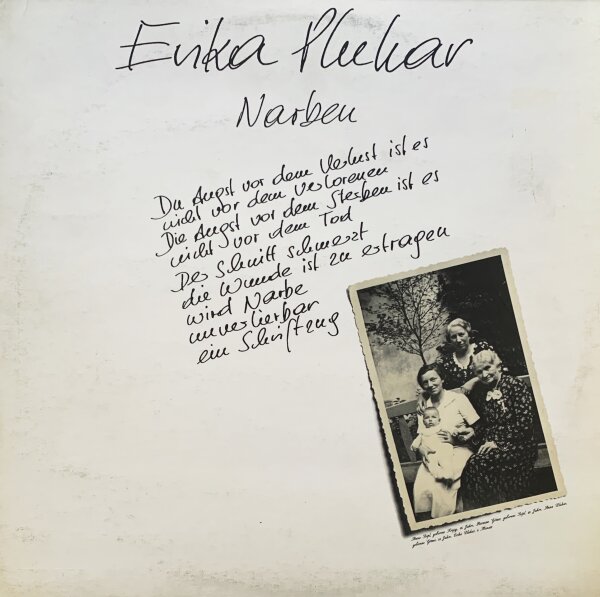 Erika Pluhar - Narben [LP] | Telefunken - 6.24693 | Germany, 1981 | EX/VG+