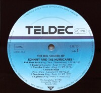 Johnny And The Hurricanes - The Big Sound Of Johnny And The Hurricanes  [LP] | Teldec - 6.28703 | NM/EX