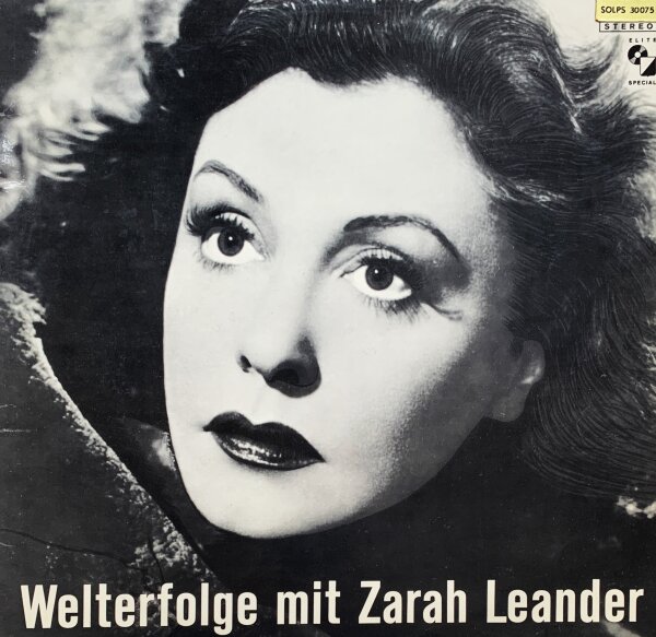 Zarah Leander - Welterfolge Mit Zarah Leander [LP] | Elite Special - Solps 30075 | Germany, 1983 | VG+/VG+