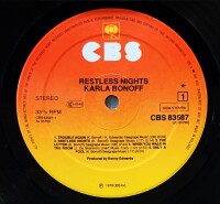 Karla Bonoff - Restless Nights [LP] | CBS - 83587 | Europe, 1979 | EX/M