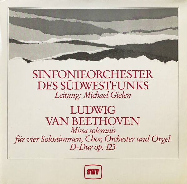 Ludwig Van Beethoven - Missa Solemnis Für Vier Solostimmen [LP] | Südwestfunk - SWF 129/130 | VG-/EX