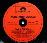 Konstantin Wecker - Live In Muenchen [LP] | Polydor -...