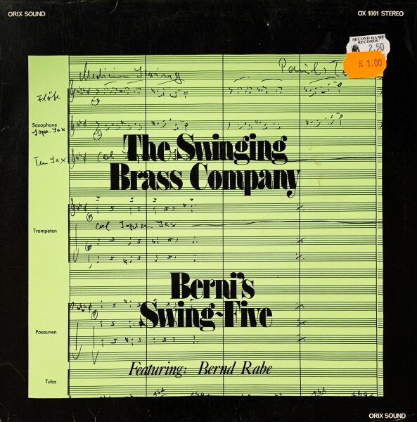 The Swinging Brass Company  - Bernis Swing Five [LP] | Orix - OX 1001 | Germany | VG/VG