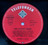 Schobert & Black - Mein Einziger Freund [LP] | Telaeg - SLE 1468-P | VG/VG+