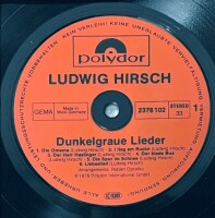 Ludwig Hirsch - Dunkelgraue Lieder [LP] | Polydor - 2376 102 | VG/EX