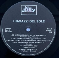 I Ragazzi Del Sole - I Ragazzi Del Sole [LP] | Jolly Hi-Fi Records - LPJ 5068 | Italy, 1992 | NM/EX