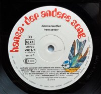 Frank Zander - Donnerwetter [LP] | Ariola - 200 474-315 | VG+/VG