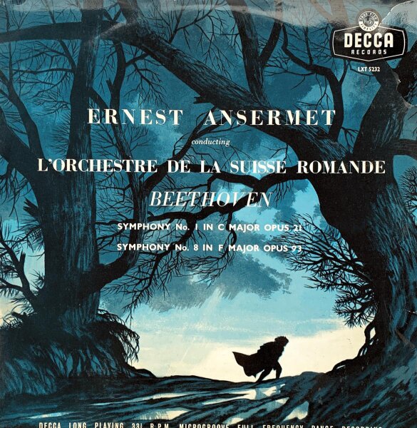 Ernest Ansermet - Beethoven - Symphony No. 1/ Symphony No. 8  [LP] | Decca - LXT.5232 | UK, 1956 | NM/VG