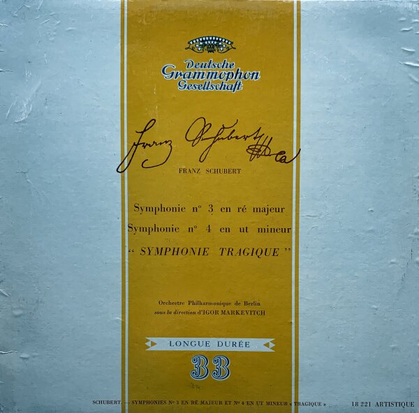 Igor Markevitch - Franz Schubert : Symphonie Tragique [Vinyl LP]
