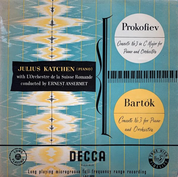 Prokofiev - Concerto No.3 In C Major For Piano And Orchestra [LP] | Decca - LXT .2894 | UK, 1955 | VG+/EX
