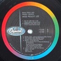 Miss Peggy Lee - Basin Street East Proudly Presents Miss...