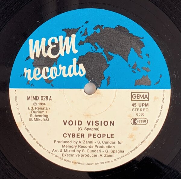 Cyber People - Void Vision [LP] | Memory Records - MEMIX 028 | Germany, 1984 | VG/VG