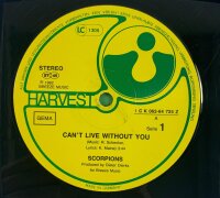 Scorpions - Cant Live Without You [12 Maxi] | Harvest - K062-64 725 | Germany, 1982 | G/G