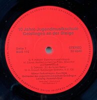 Jugendmusikschule Geislingen An Der Steige - 10 Jahre Jugendmusikschule (1969-1979) [Vinyl LP]