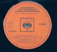 Iwan Rebroff - Singt Volksweisen Aus Dem Alten Russland [Vinyl LP]