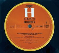 Will Quadflieg - Liest Rainer Maria Rilke Und Friedrich Hölderlin [Vinyl LP]