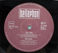 Sylvester - Too Late [LP] | Bellaphon - 120·07·072 | Germany, 1984 | EX/EX