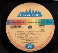 Lighthouse - Sunny Days [LP] | Evolution - 3016 | US, 1972 | NM/VG