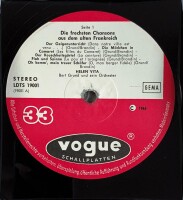 Helen Vita - Die Frechsten Chansons Aus Dem Alten Frankreich [LP] | Vogue Schallplatten - LDTS 19001 | Germany, 1965 | NM/VG+