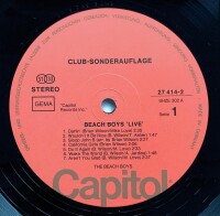 The Beach Boys - Live [LP] | Electrola - 27 414-2 |...