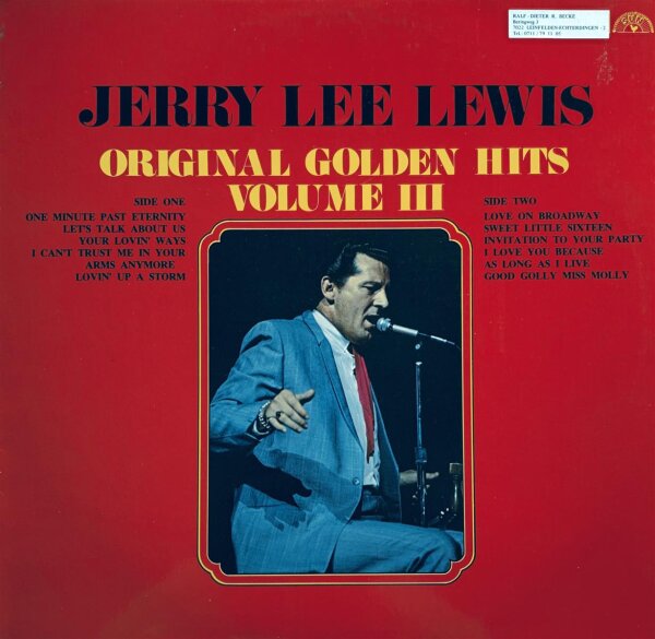 Jerry Lee Lewis - Original Golden Hits Volume III [LP] | Bellaphon - BI 1590 | Germany | NM/VG+