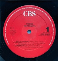 Aerosmith - Rocks [LP] | CBS - 32360 | Europe, 1988 | NM/VG+