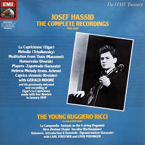 Josef Hassid, Ruggiero Ricci  - The Complete Hassid / The Young Ricci  [LP] | His Masters Voice - EH 29 12301 |  UK, 1987 | VG-/VG