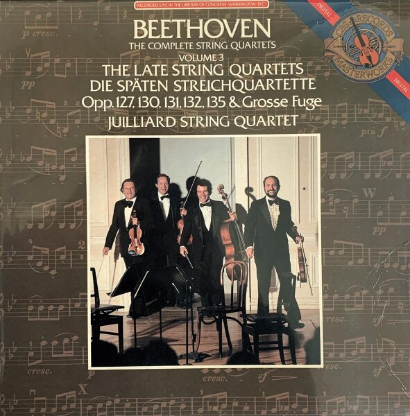 Beethoven - Die Späten Streichquartette Opp. 127, 130, 131, 132, 135 & Grosse Fuge [LP Box Set] | CBS - D4 37873 | Germany, 1983 | VG-/EX