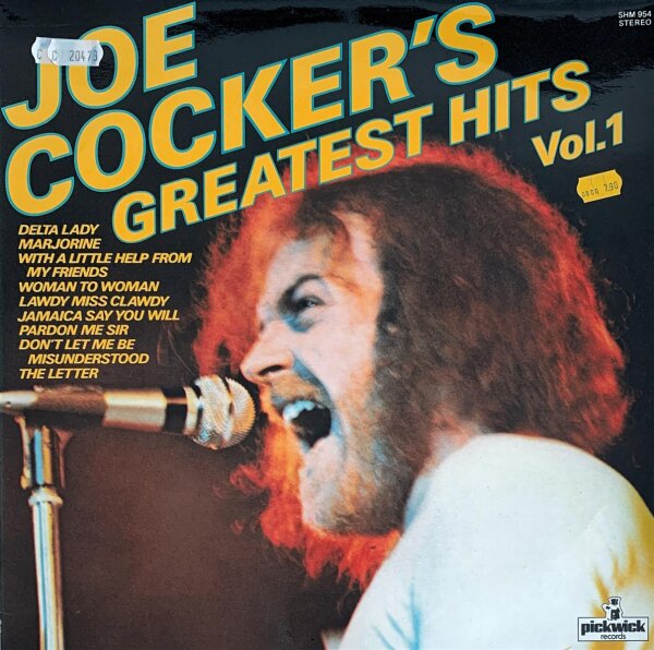 Joe Cocker - Joe Cockers Greatest Hits Vol. 1 [LP] | Pickwick - SHM 954 | UK, 1975 | NM/EX