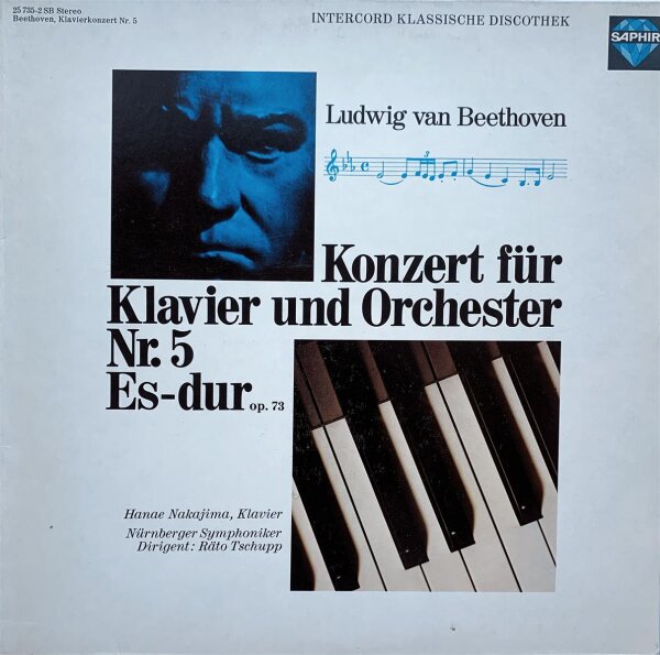 Ludwig van Beethoven - Konzert Für Klavier Und Orchester [LP] | Saphir - 25 735-2 SB | Germany | NM/VG+