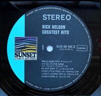 Rick Nelson - Greatest Hits [LP] | Sunset Records - SUS...