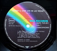 Sonny & Cher - Live In Las Vegas Vol.2 [LP] | MCA Records - MAPS 7141 D/1-2 | Germany, 1973 | VG/EX