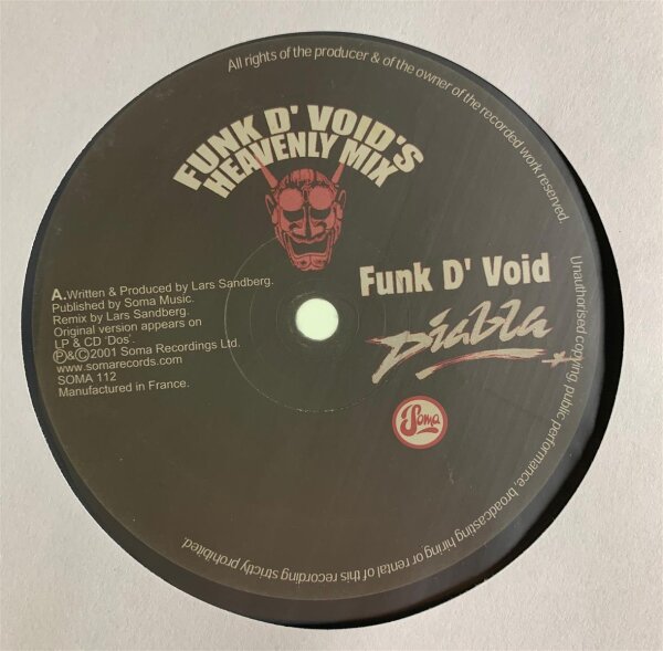 Funk D Void - Diabla [12 Maxi] | Soma Quality Recordings - SOMA 112 | UK, 2001 | VG/EX