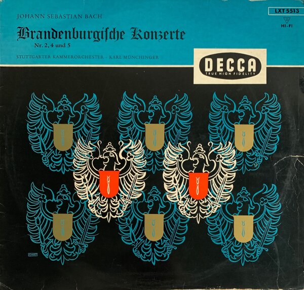 Johann Sebastian Bach - Stuttgarter Kammerorchester - Karl Münchinger - Brandenburgische Konzerte Nr. 2, 4 und 5 [Vinyl LP]
