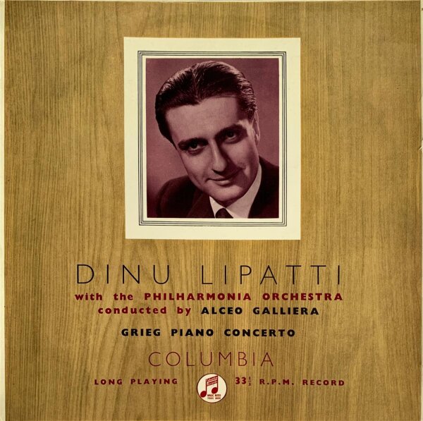Grieg – Dinu Lipatti, Philharmonia Orchestra, Alceo Galliera - Piano Concerto [LP] | Columbia - 33C 1040 | UK, 1955 | NM/VG
