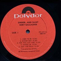 Rory Gallagher - Sinner... [LP] | Polydor - PD 6510 | USA, 1975 | NM/VG
