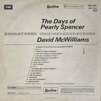 David McWilliams - The Days Of Pearly Spencer [LP] |  - 1E 048 ◦ 04821 | UK, 1971 | VG/VG