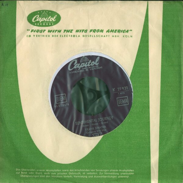 Frank Sinatra - Sentimental Journey / American Beauty Rose  [7 Vinyl Single] | Capitol Records | VG/VG
