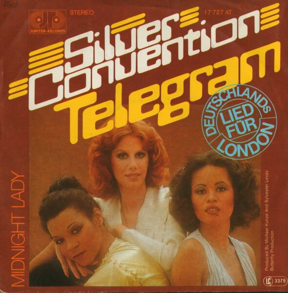 Silver Convertion - Telegram / Midnight Lady [7 Vinyl Single] | Jupiter Records | VG/VG