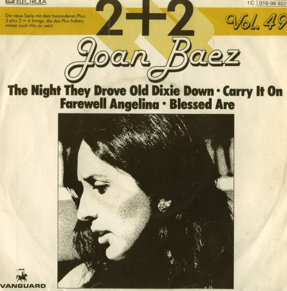 Joan Baez - The Night They Drove Old Dixi Down [7 Vinyl Single] | EMI Electrola | EX/VG