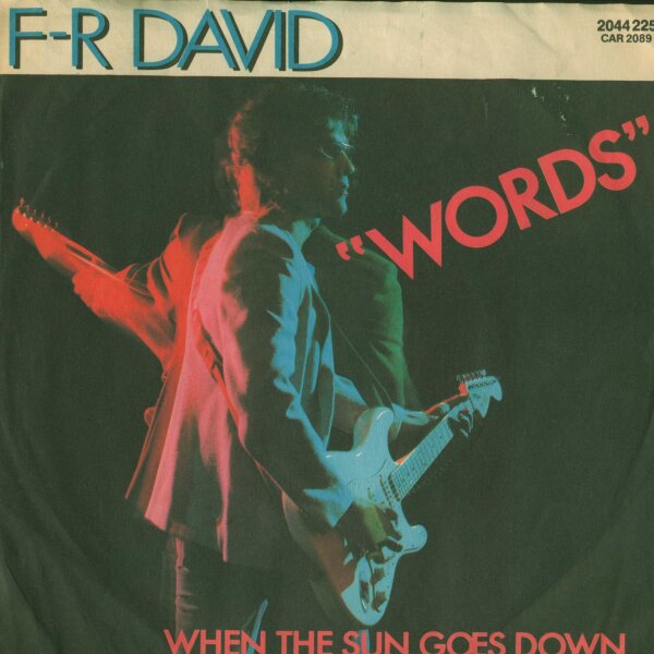 F-R David - Words / When The Sun Goes Down [7 Single] | Carrere - 2044 225 | VG/VG