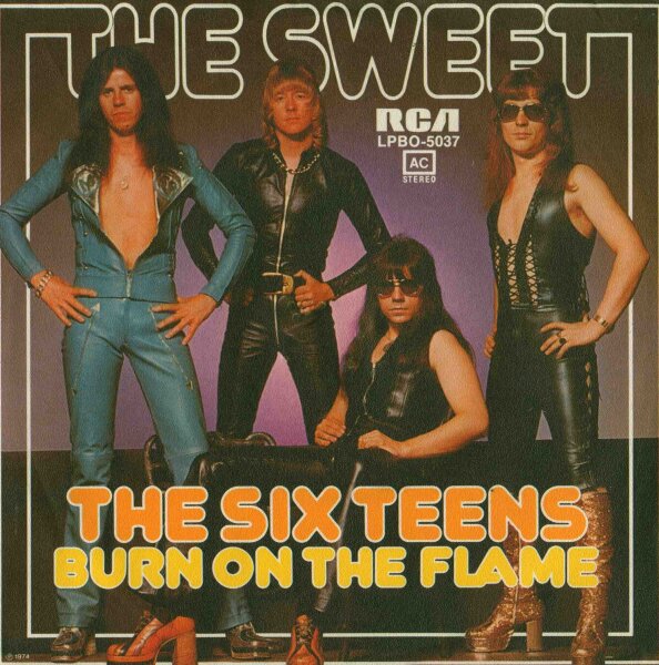 The Sweet - The Six Teens / Burn On The Flame [7 Vinyl Single] | RCA | EX/EX