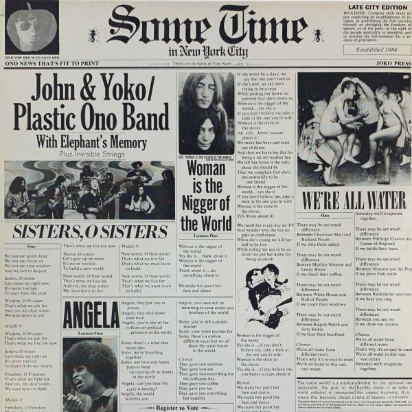John & Yoko / Plastic Ono Band With Elephants Memory And Invisible Strings  - Some Time In New York City [2LP] | Apple Records - 1 C 172-05 137/38 | Gernany, 1972 | NM/EX
