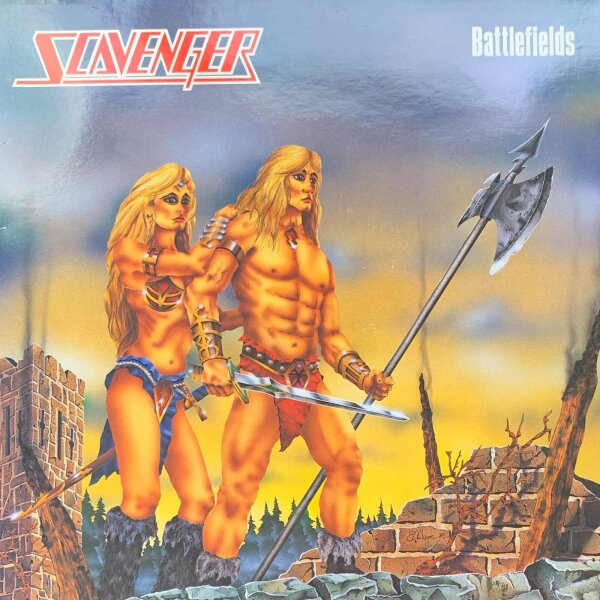 Scavenger - Battlefields [LP] | Mausoleum - SKULL 8387 | USA, Canada & Europe, 1985 | VG-/EX