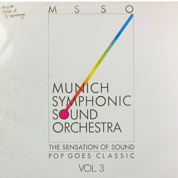 Munich Symphonic Sound Orchestra - The Sensation Of Sound - Pop Goes Classic Vol.3 [LP] | PolyStar - 841 426-1 | Germany, 1989 | EX/VG