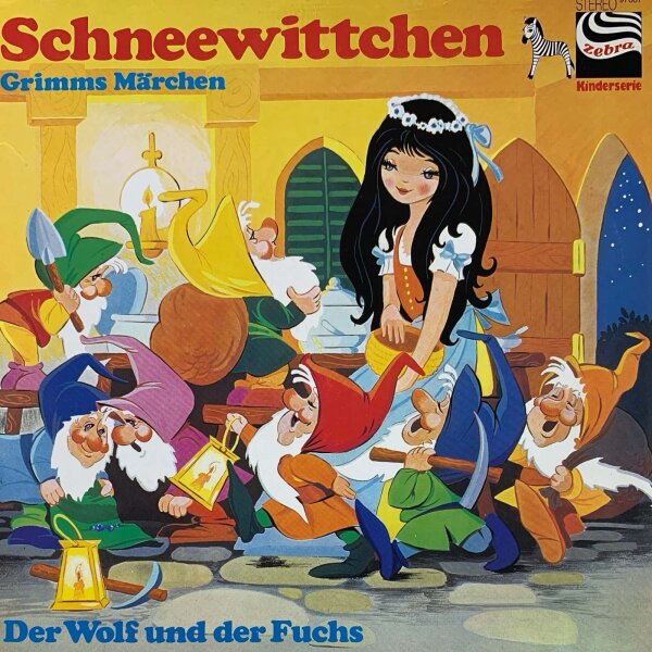 Gebrüder Grimm - Grimms Märchen Schneewittchen / Der Wolf Und Der Fuchs [LP] | Zebra - 91.007 | Germany, 1977 | VG/VG+
